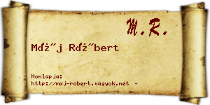 Máj Róbert névjegykártya