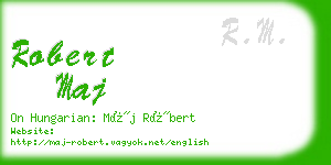 robert maj business card